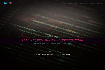 Screenshot of the Digital Scholarship Lab website